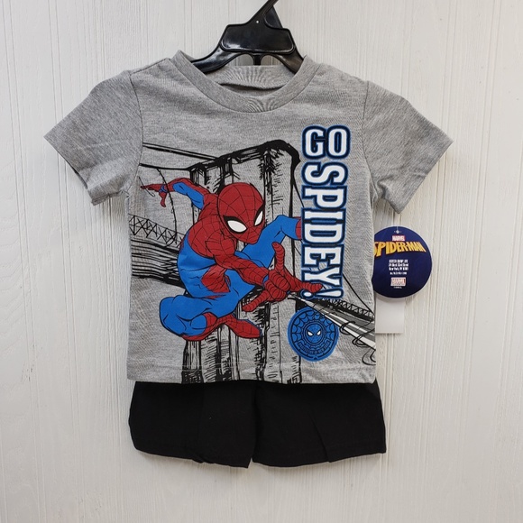 2T infant boy toddler spiderman short set - Picture 1 of 3